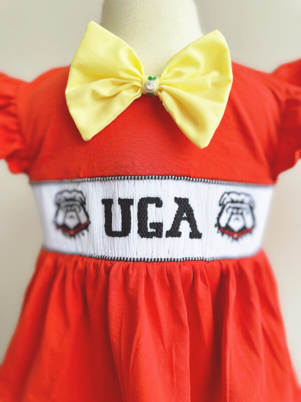 Back to School UGA Bulldogs Smocked 2 Piece Set