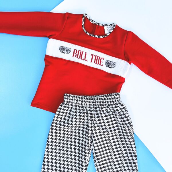 Red Smocked boys set